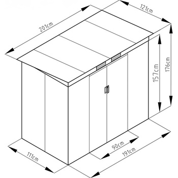 IWHome Zeus 2A 2,43 m² antracit IWH-10230005