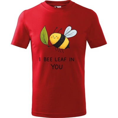 Handel detské tričko I bee leaf in you červená