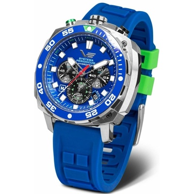 Vostok Europe VK67/650A720 Modrý silikonový řemínek