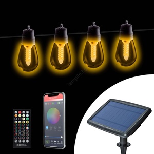  Димируема LED соларна гирлянда 25xLED/1, 5W/3, 7/5V 2200 mAh 15 m IP65 черна + дистанционно управление (LC4001)