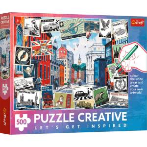 Trefl - Puzzle Creative: Greetings from London - 500 piese