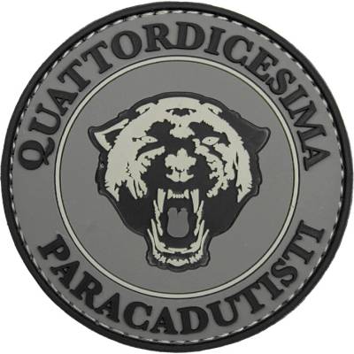 Gumová nášivka 101 Inc Quattordicesima Paracadutisti - sivá