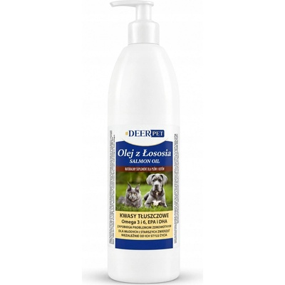 DEER PET Lososový olej pro psa a kočku podpora kůže a srsti 1000 ml