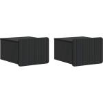vidaXL Спален шкаф с монтаж на стена 2 бр. Черно 33 x 34, 5 x 24 см (898258)