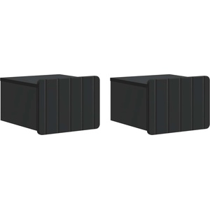 vidaXL Спален шкаф с монтаж на стена 2 бр. Черно 33 x 34, 5 x 24 см (898258)