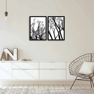 ASIR Sada obrazů TREE MDF 2 ks
