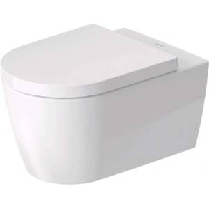 Duravit ME by Starck - Окачена тоалетна чиния със седалка SoftClose, Rimless, HygieneFlush, DuraShield, бяла 457909AAA1 (457909AAA1)