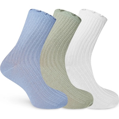 Jack Wills Чорапи Jack Wills Frill Socks 3 pack - White/Green