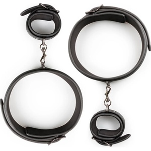 EasyToys Thigh and Wrist Cuff Set Black