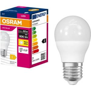 OSRAM LED крушка Osram LED Value Clas, P60, E27, A60, 6.5W, 806lm, 2700K (AC56005)