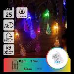 Aigostar - LED RGBY Външен гирлянд 25xLED/8 функции 3xAA 2, 5m IP44 капки (AI2162)