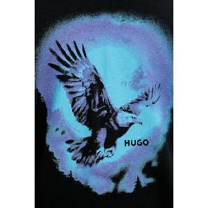 HUGO Blue Памучна блуза с дълги ръкави Nagtox (50549135)