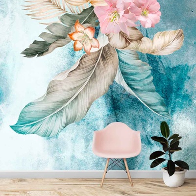Decono Фототапет Пера и Цветя