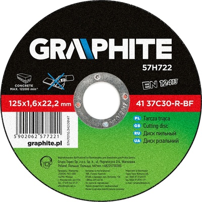 Graphite Kotouč řezný 125 x 22 x 1,6 mm 57H722