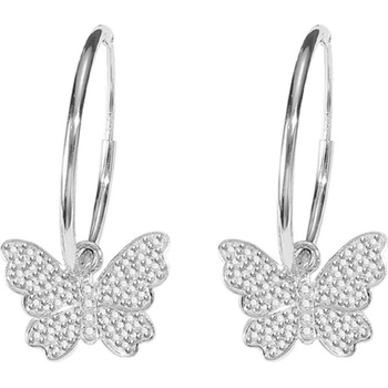 Silenti Jewelry Сребърни обеци "Пеперудени Халки