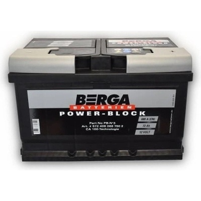 BERGA Power-Block 12V 72Ah 680A right+ (AKB0072)