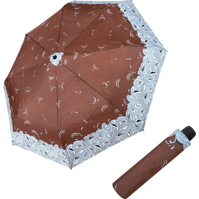Derby Hit Mini Flowers dámsky skladací dáždnik brown