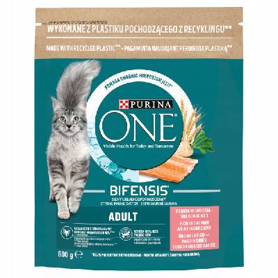 Suché krmivo pre mačky s lososom a pšenicou PURINA ONE Adult 800g