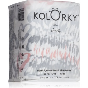 Kolorky Day Hearts еднократни пелени размер XL 12-16 Kg 17 бр
