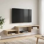 vidaXL Стенен телевизионен шкаф Монтиране на стена Дъб сонома (8005991)
