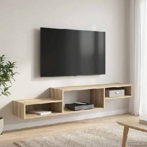 vidaXL Стенен телевизионен шкаф Монтиране на стена Дъб сонома (8005991)