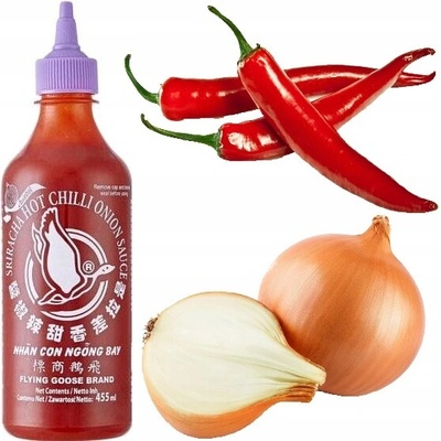 Flying Goose Chilli omáčka Sriracha hot s cibuľou 455 ml