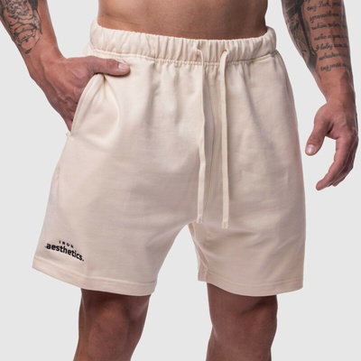 Iron Aesthetics pánske bavlnené šortky Ambition béžové