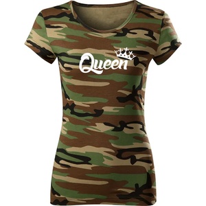DRAGOWA дамска тениска Queen, камуфлаж, 150г/м2 (4036)