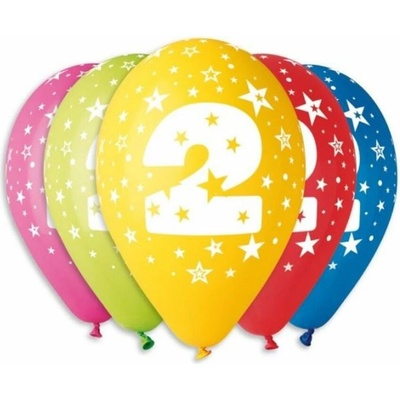 Balónky s potiskom čísla "2" v 30 cm SMART