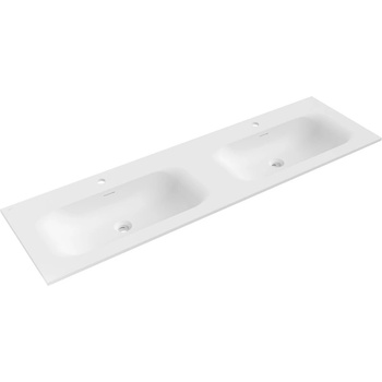 Mexen Vela мивка вградена в плот, двойна 161 x 46, 5 cm, бяла мат - 25231601D (25231601D)