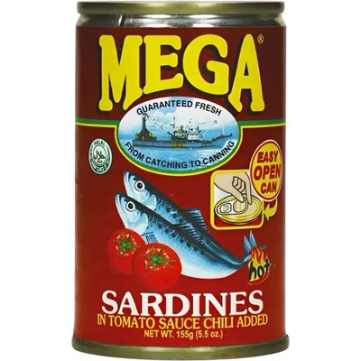 Mega Sardinky v paradajkovej omáčke s chilli 155 g