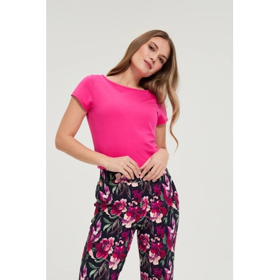Moodo Фуксия памучна тениска Moodo Moodo | Lilav | ЖЕНИ | XXL