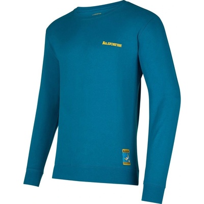 La Sportiva Climbing on the Moon Sweatshirt turchese giallo