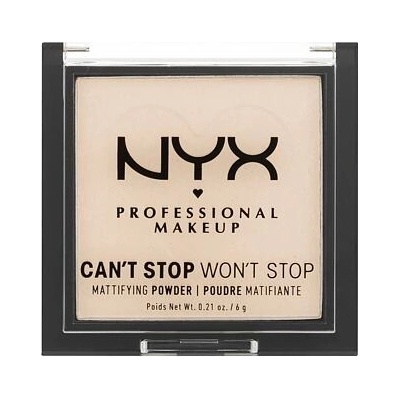 NYX Professional Makeup Can't Stop Won't Stop Mattifying Powder zmatňujúci púder 01 Fair 6 g