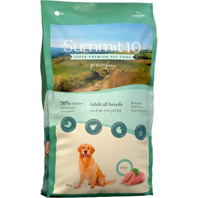 Summit 10 granule Grain Free Adult Dog Kuře s bramborem 3 kg