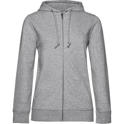 B & C dámská mikina na zip WW36B Heather Grey