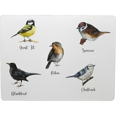 Mars & More 4ks pevné korkové prestieranie vtáčiky Garden birds 30x40x0,4 cm