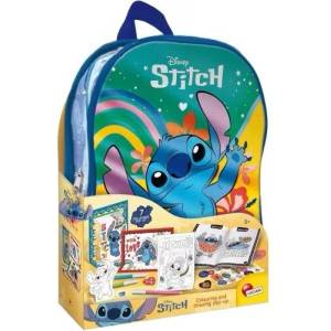 Lisciani Творчески комплект, Lisciani, Stitch, 2 в 1 раница с комплект за рисуване
