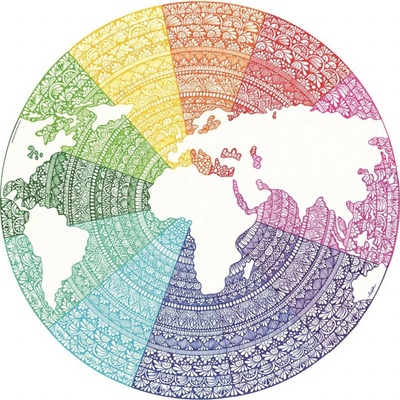 RAVENSBURGER Kulaté Kruh barev Mandala 500 dielov