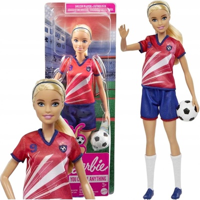Barbie Fotbalová blond culík barevné # 9 U – Zboží Dáma