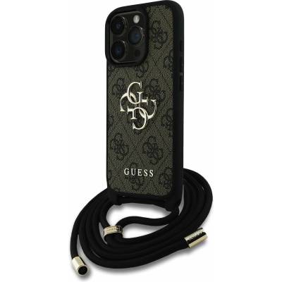 GUESS PU PU 4G Метално лого Каишка за кръст за iPhone 15 Pro Max Brown Guess | Lilav | ЖЕНИ | UNI