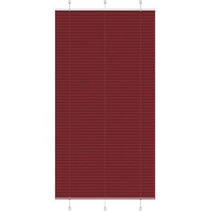 vidaXL Плисирана щора, бордо червена, 110x200 см, ширина на плата 109, 4 см, полиестер (4015264)