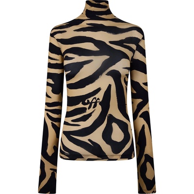 OFF WHITE Блуза OFF WHITE Women's Zebra Turtleneck Sweater - Beige