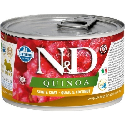 N&D Quinoa Dog Adult Skin & Coat Quail & Coconut 140 g