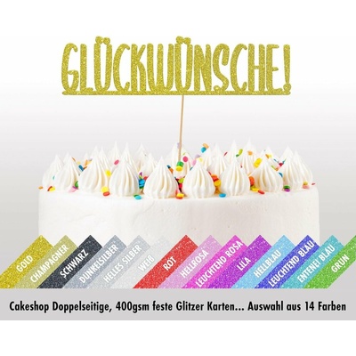 Dortový topper "Glückwünsche!"
