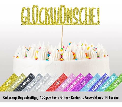 Dortový topper "Glückwünsche!"
