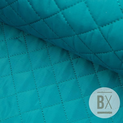 Prošívaná větrovkovina DALI - Modrá petrolejová