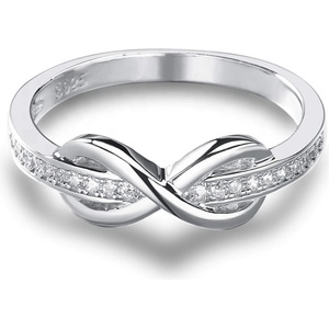 Silenti Jewelry Сребърен пръстен "Безкрайност" - 6 - 52мм (16.6мм диам. )