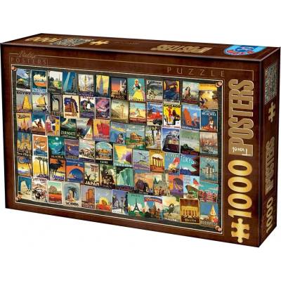 D-Toys - Puzzle Travel Posters - 1 000 piese