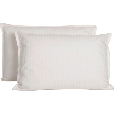 Dilios Комплект две калъфки за възглавница 50/70 см СЕВИЛЯ ЛУКС екрю памучен сатен райе